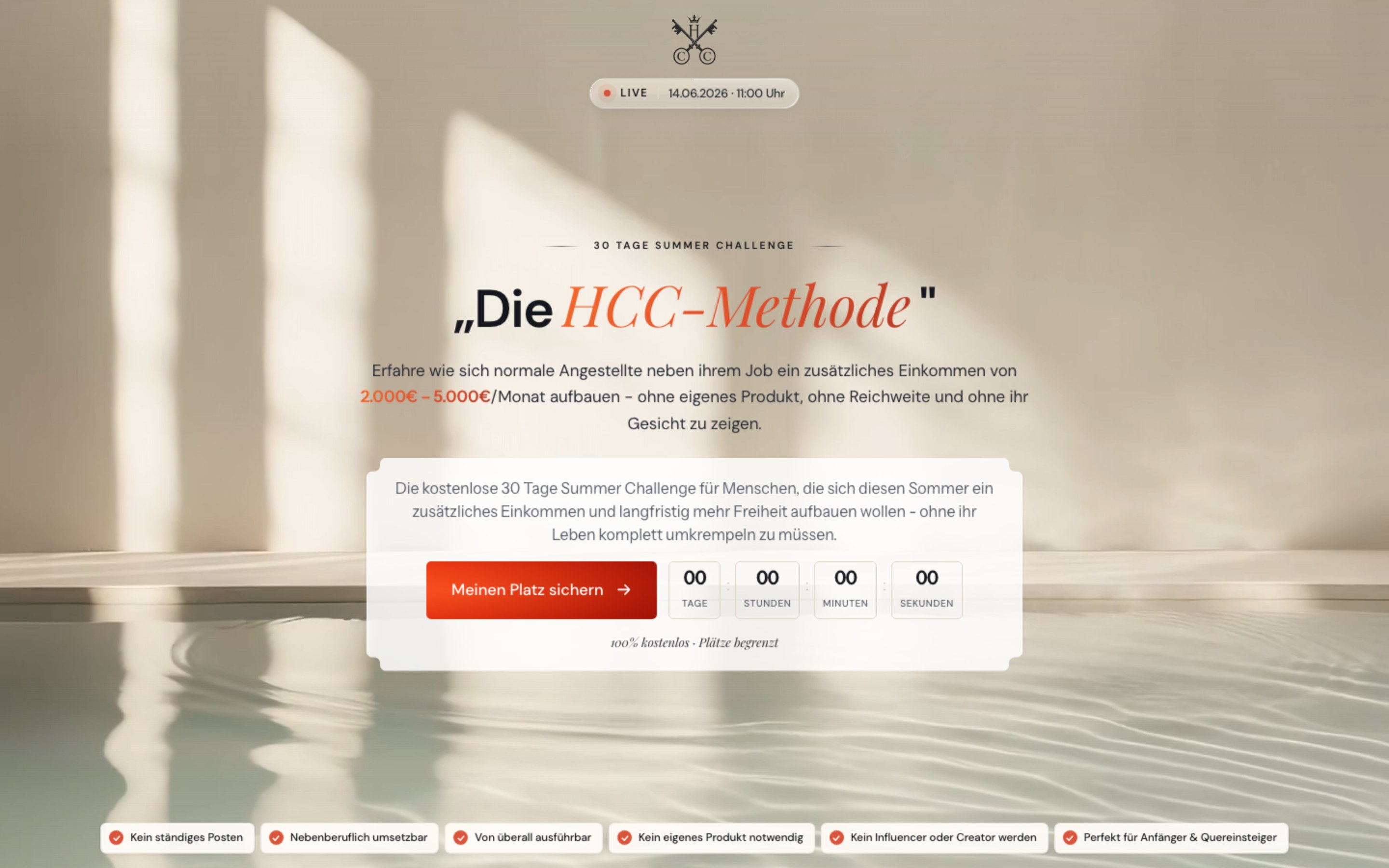 hcc-methode.com &ndash; homepage, desktop version